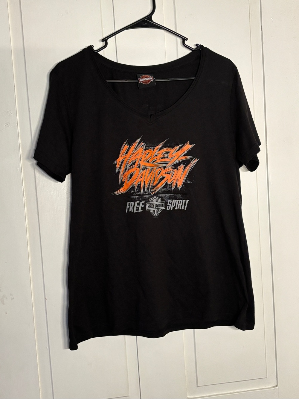 Harley-Davidson Black Short Sleeve Daytona Free Spirit Graphic Scoop Neck Tee